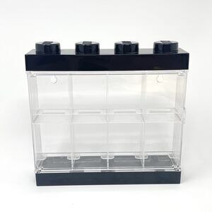 LEGO 8 Minifigure Hanging Stacking Display Case Black Clear Plastic
